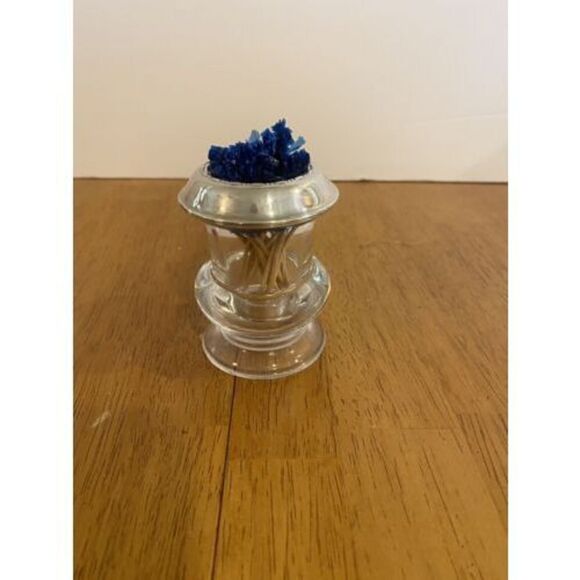 Antique STERLING SILVER and GLASS TOOTHPICK HOLDER SIGNED FRANK M. WHITING - Picture 2 of 5